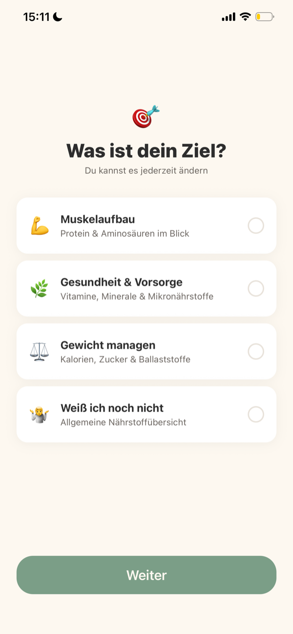 Was ist dein Ziel?